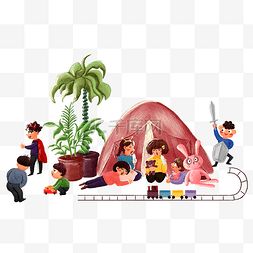 小朋友过马路 